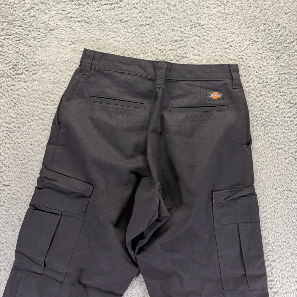 Dickies Pant Mens 30x34 Black Cotton Cargo Straight Leg‎ Utility Workwear Travel